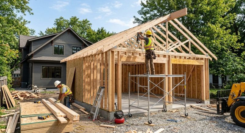 Attached Garage Construction in Conroe, TX